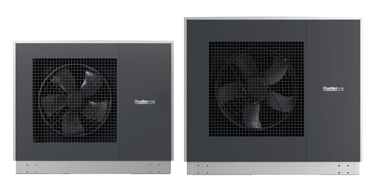 Buderus bietet die Luft-Wasser-Wärmepumpe Logatherm WLW286 in den drei Leistungsgrößen 22, 30 und 42 kW bei A-7W55 an.   