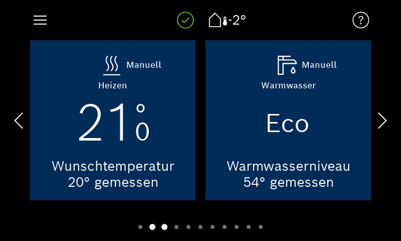 Intuitive Bedienung mit Klartextanzeige und grafischen Menüs: Die Systembedieneinheit Logamatic BC400.