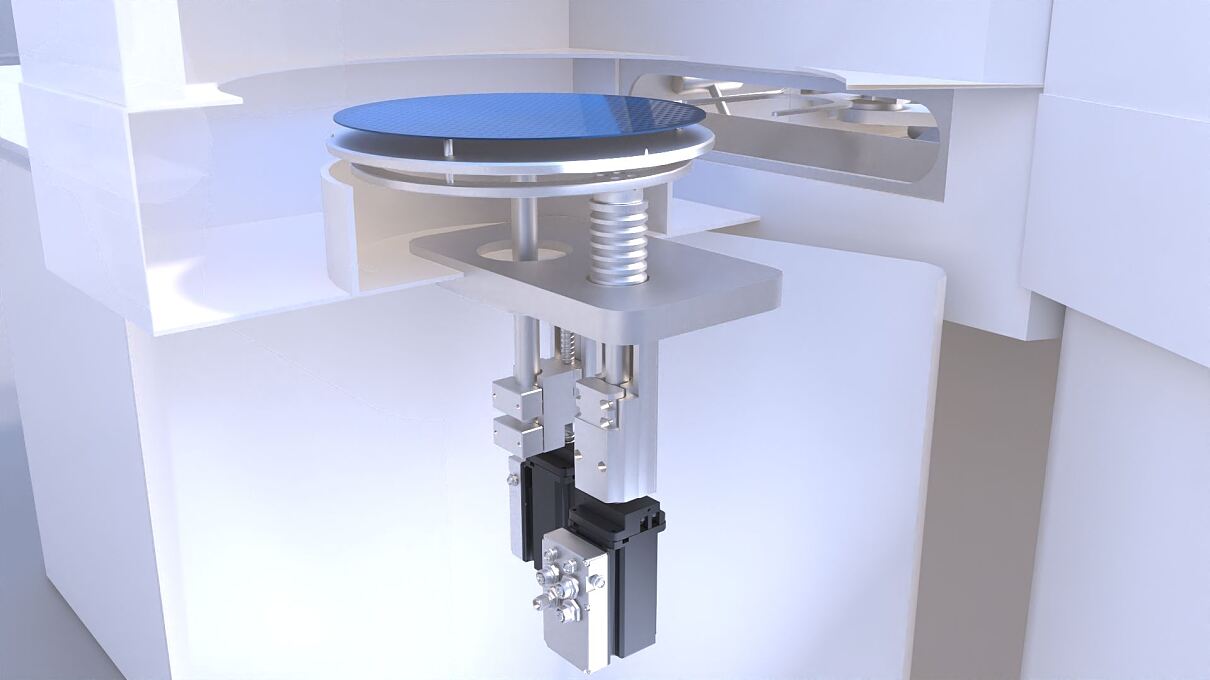 Wafer-Handling-System mit Pin-Lift: Beispielanwendung für die auf der productronica gezeigten Lösungen zum schonenden Materialhandling